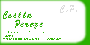 csilla percze business card